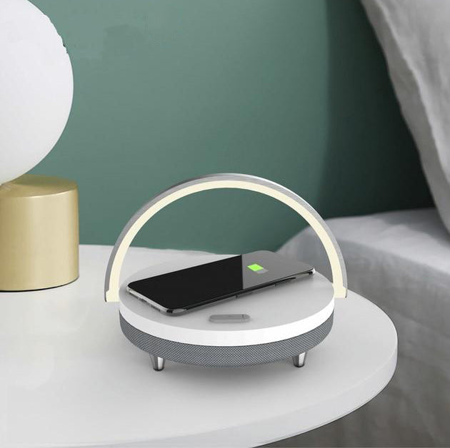 3-in-1 LED Lamp, Bluetooth Speaker & Wireless Charger | Smart Desk Light