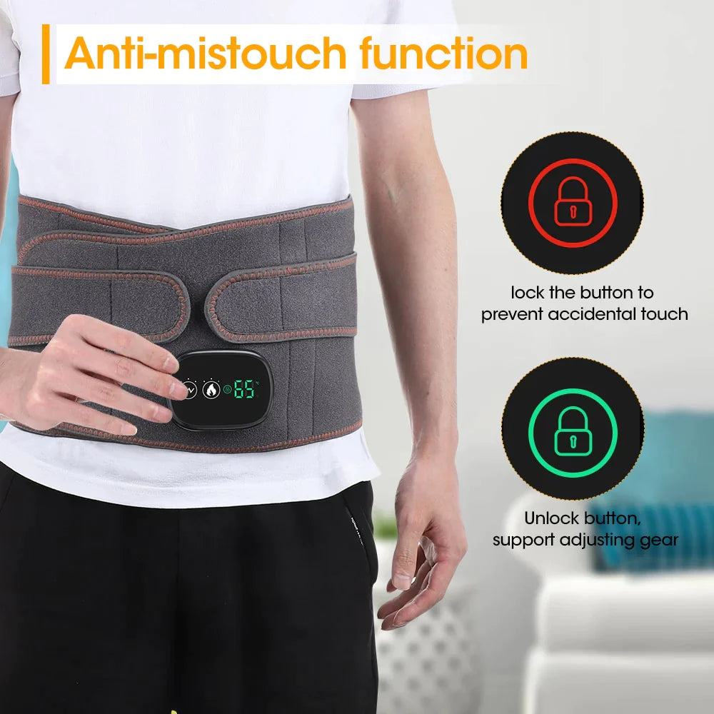 Heated Back Brace Massager for Lower Back Pain