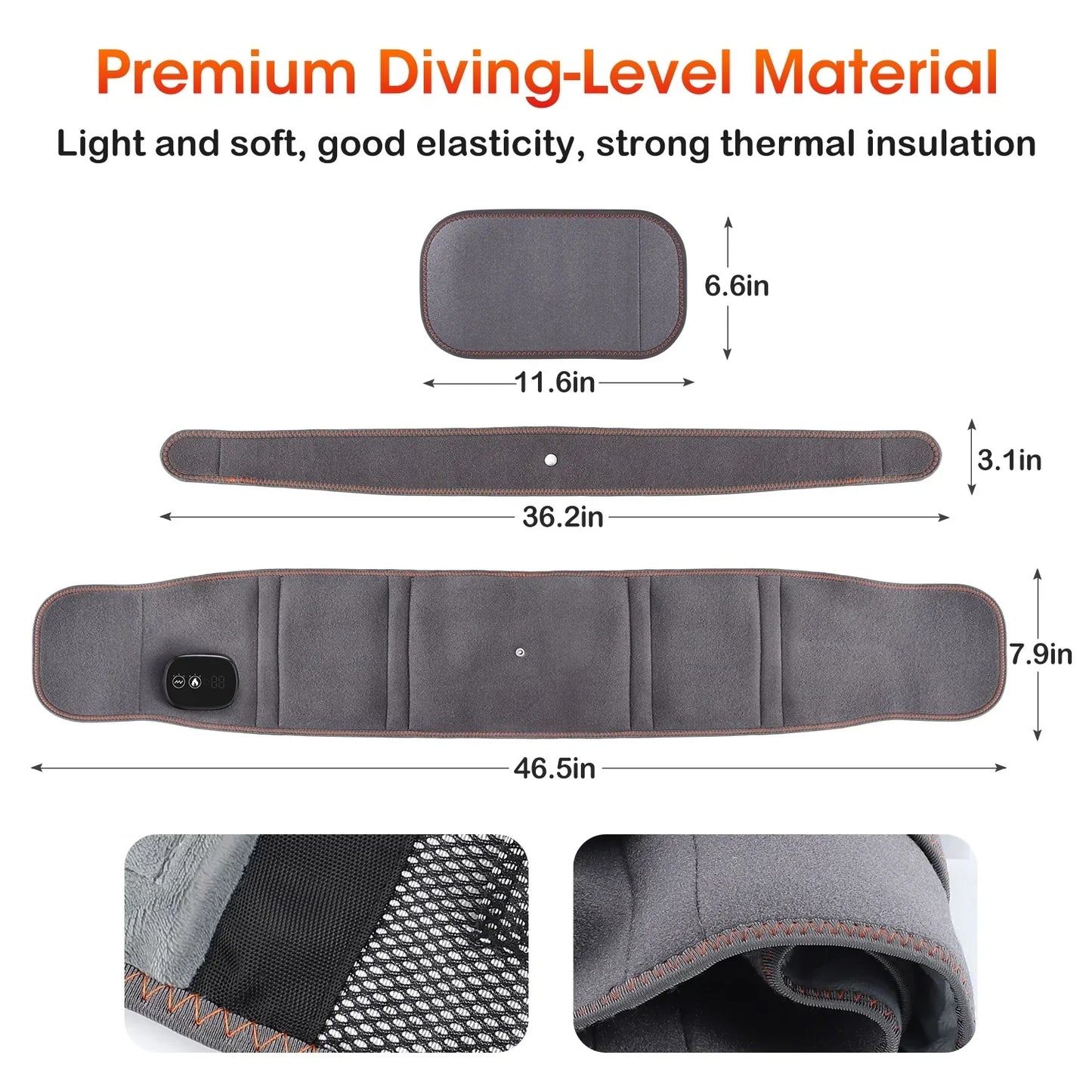Heated Back Brace Massager for Lower Back Pain