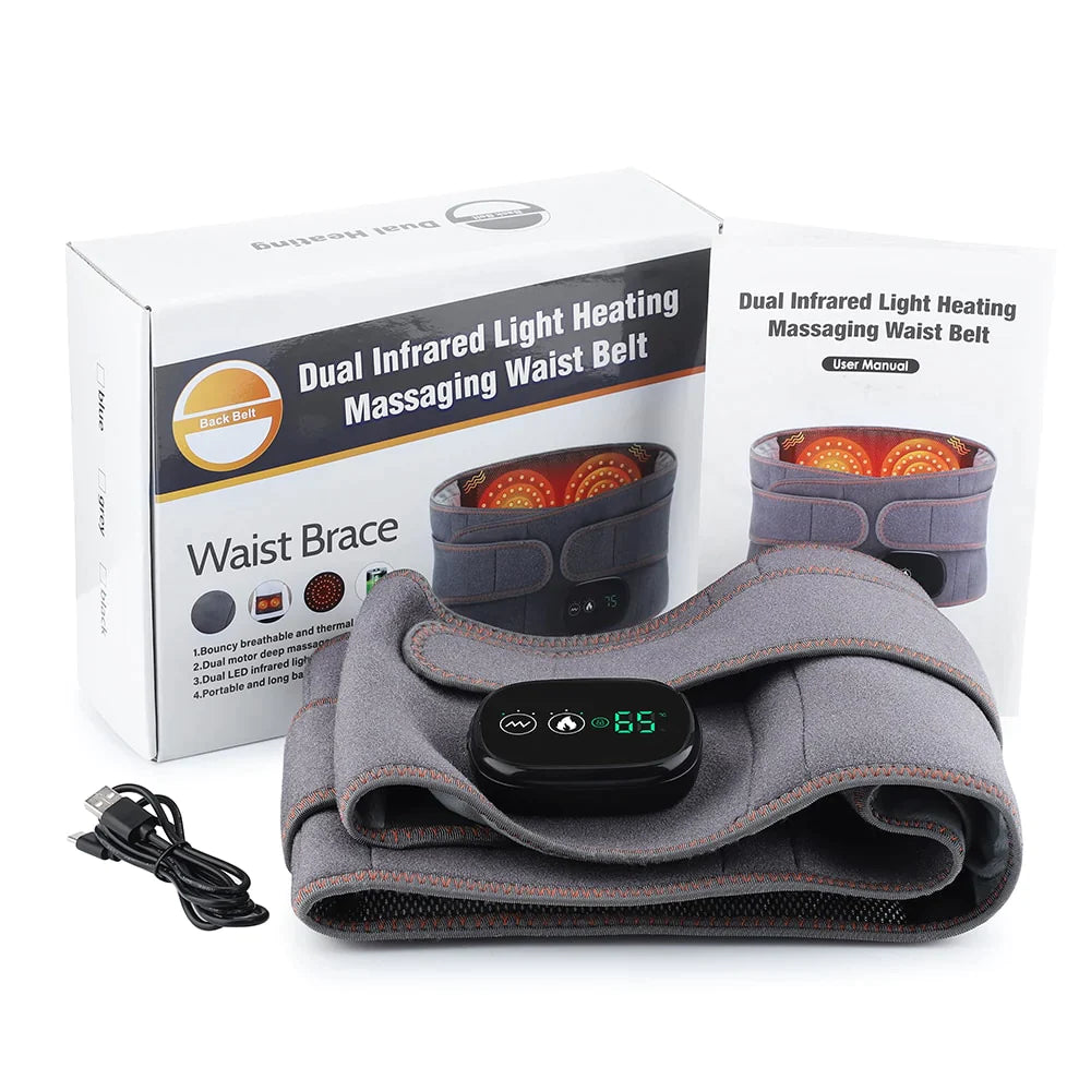 Heated Back Brace Massager for Lower Back Pain