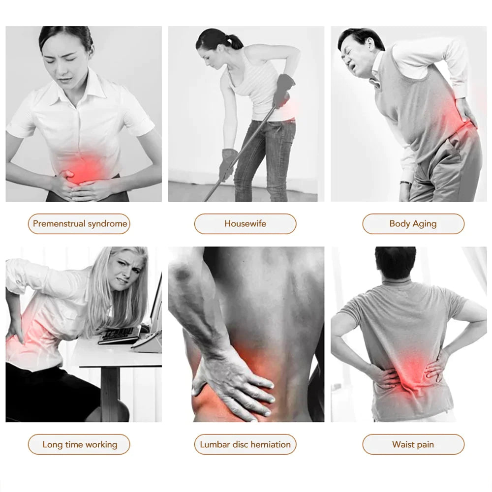 Heated Back Brace Massager for Lower Back Pain
