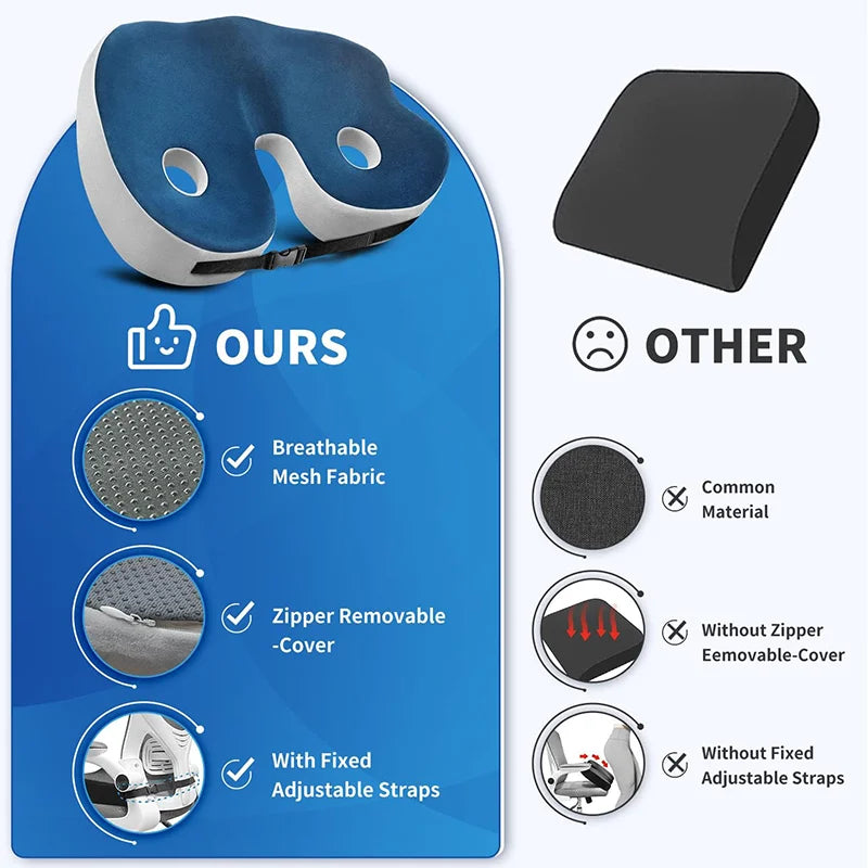 coccyx cushion/age uk pressure cushions/donut cushions/donut seat cushion/doughnut cushion/driving cushion/orthopedic cushion for sciatica/piles cushion/wheelchair comfort seat/coccy cushion/coccyx cushion for office chair/sciatica seat cushion for car/Pressure Relief Ergonomic & Orthopedic Seat Cushion, for Lower Back, Tailbone, Hip, Hamstrings, Sciatica Pain
