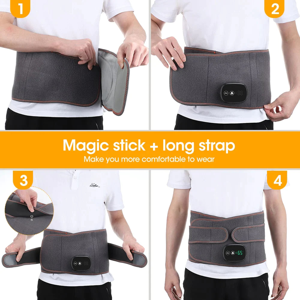 Heated Back Brace Massager for Lower Back Pain