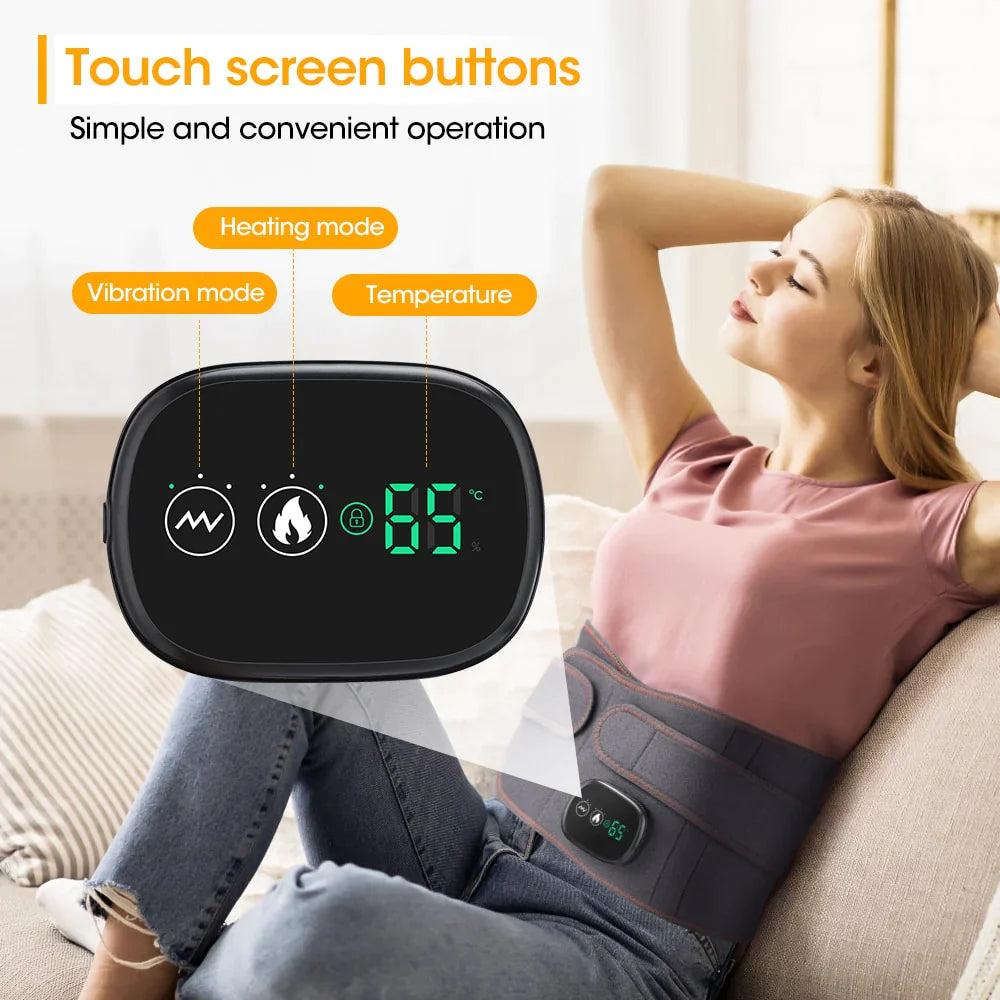 Heated Back Brace Massager for Lower Back Pain