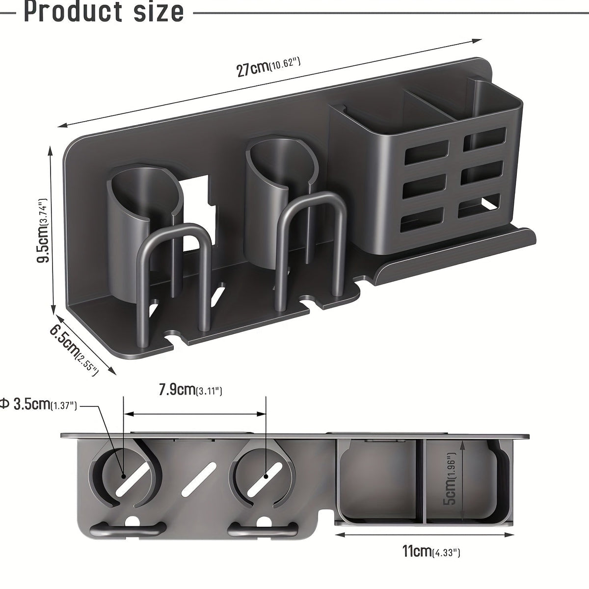 BristleHub Wall-Mounted Electric Toothbrush Holder – Aluminium Bathroom Organizer with Drainage Holes