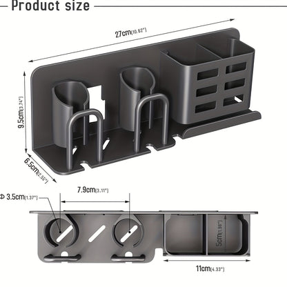 BristleHub Wall-Mounted Electric Toothbrush Holder – Aluminium Bathroom Organizer with Drainage Holes