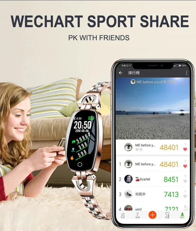 Waterproof Fitness Tracker – Smart Bracelet for Women