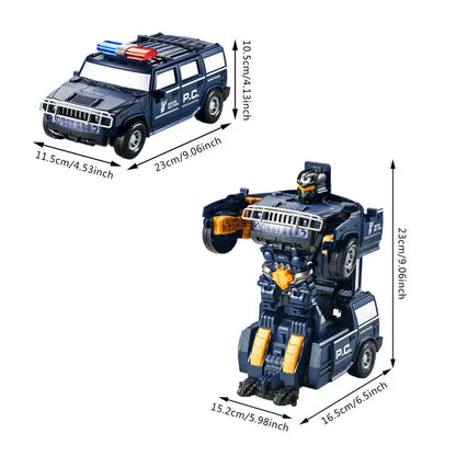 Transforming Robot Car | 2-in-1 Police Car & Robot Toy with Lights and Sound