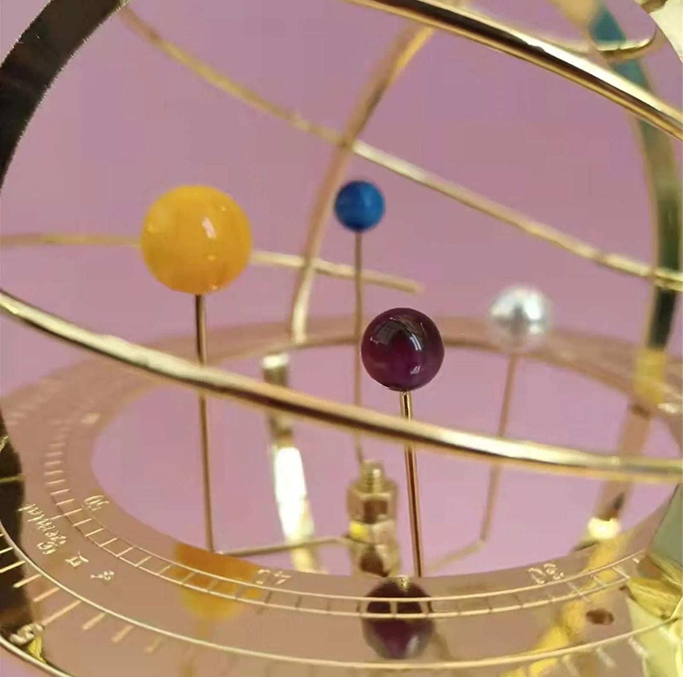 Grand Orrery Solar System Model – Handcrafted Brass Planetary Display
