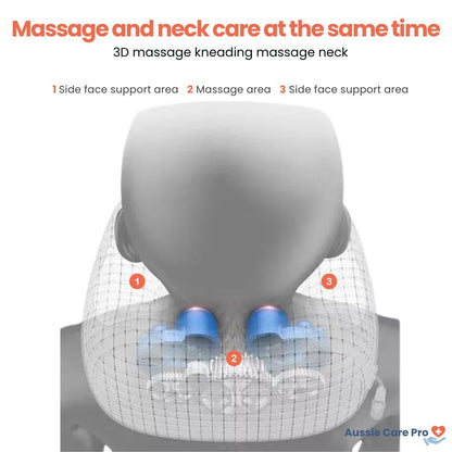 Shiatsu Heated Massage Pillow – Deep Kneading Neck & Shoulder Relief | Portable & Rechargeable