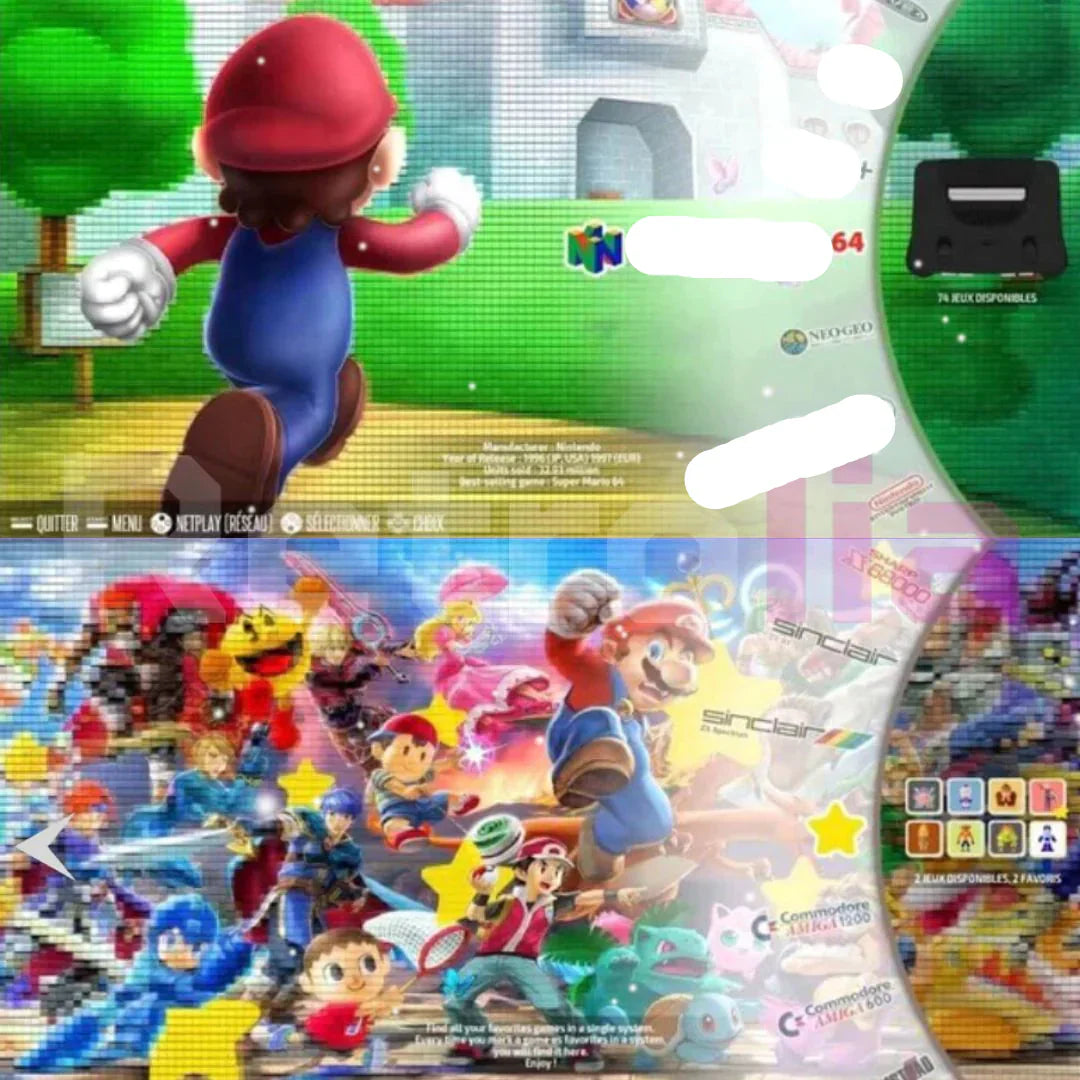 PixelDrive 64GB Retro Game Console with 2 Wireless Controllers – Over 20,000 Classic Games & 4K HDMI Output