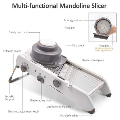ProSlice Mandoline Vegetable Slicer – Adjustable Stainless Steel Blades for Precision Cutting