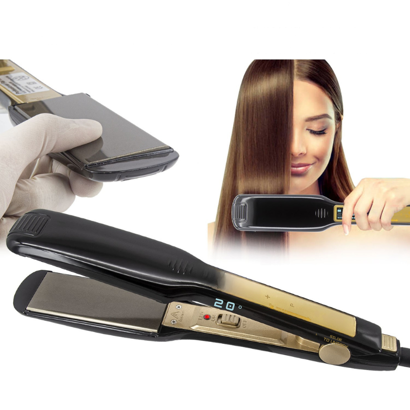 EliteHeat – Titanium Flat Iron & Curling Tool with Digital Display