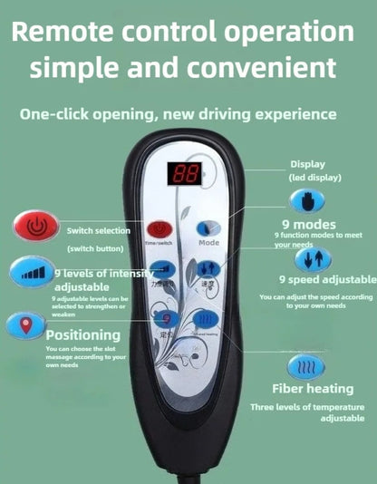 Full Body Shiatsu Back Massager with Heat – Deep Kneading Seat Cushion