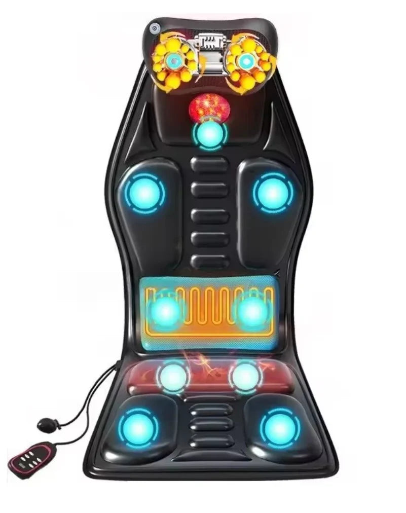 Shiatsu Full Body Back Massager with Heat & Adjustable Seat – Stress & Pain Relief Cushion