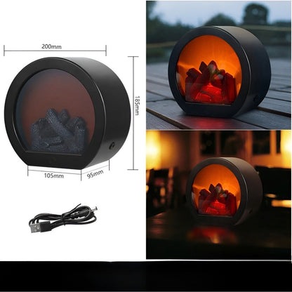 RadiantFlame LED Lantern – Realistic Flame Table Lamp for Cozy Ambient Lighting