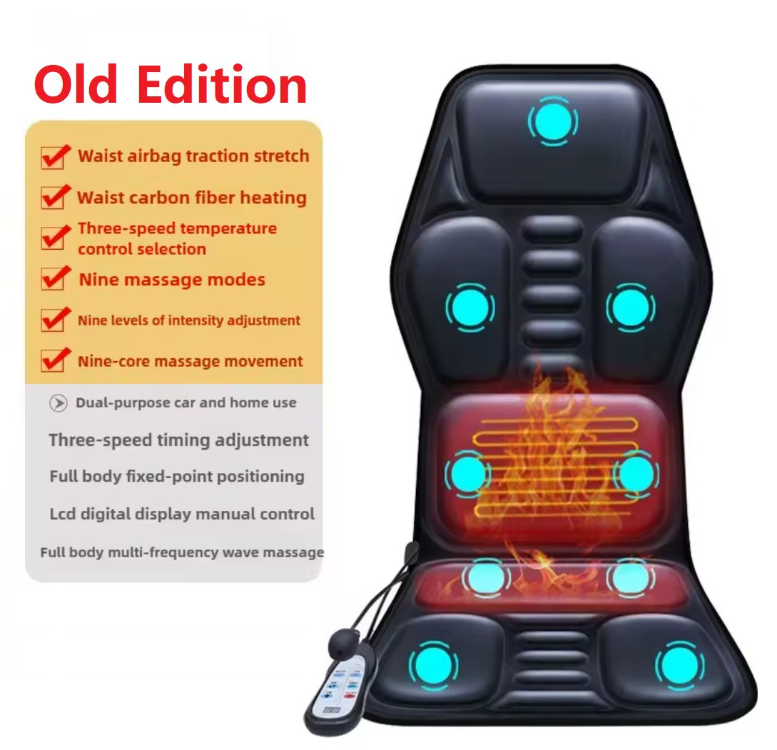 Full Body Shiatsu Back Massager with Heat – Deep Kneading Seat Cushion