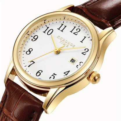Elegant Women’s Watch – Quartz Wristwatch with Faux Leather Strap | Perfect Gift for Her