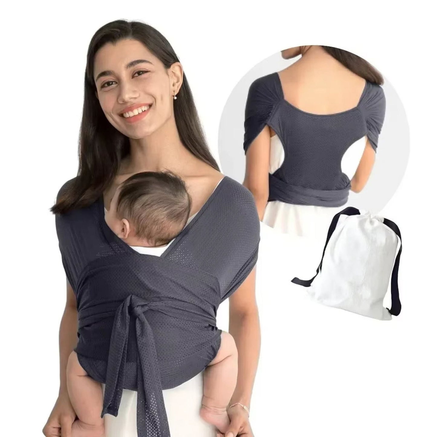ErgoWrap Baby Sling – Ergonomic M‑Position Baby Carrier, Adjustable & Breathable