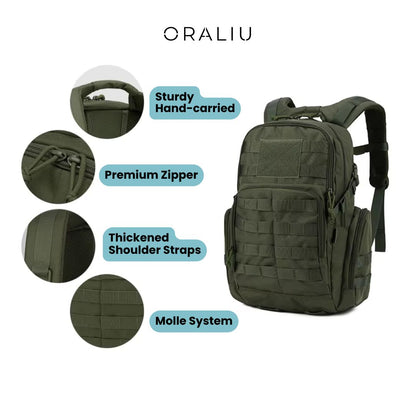 25L Tactical Backpack – Water-Resistant Rucksack with MOLLE System & Hydration Compartment