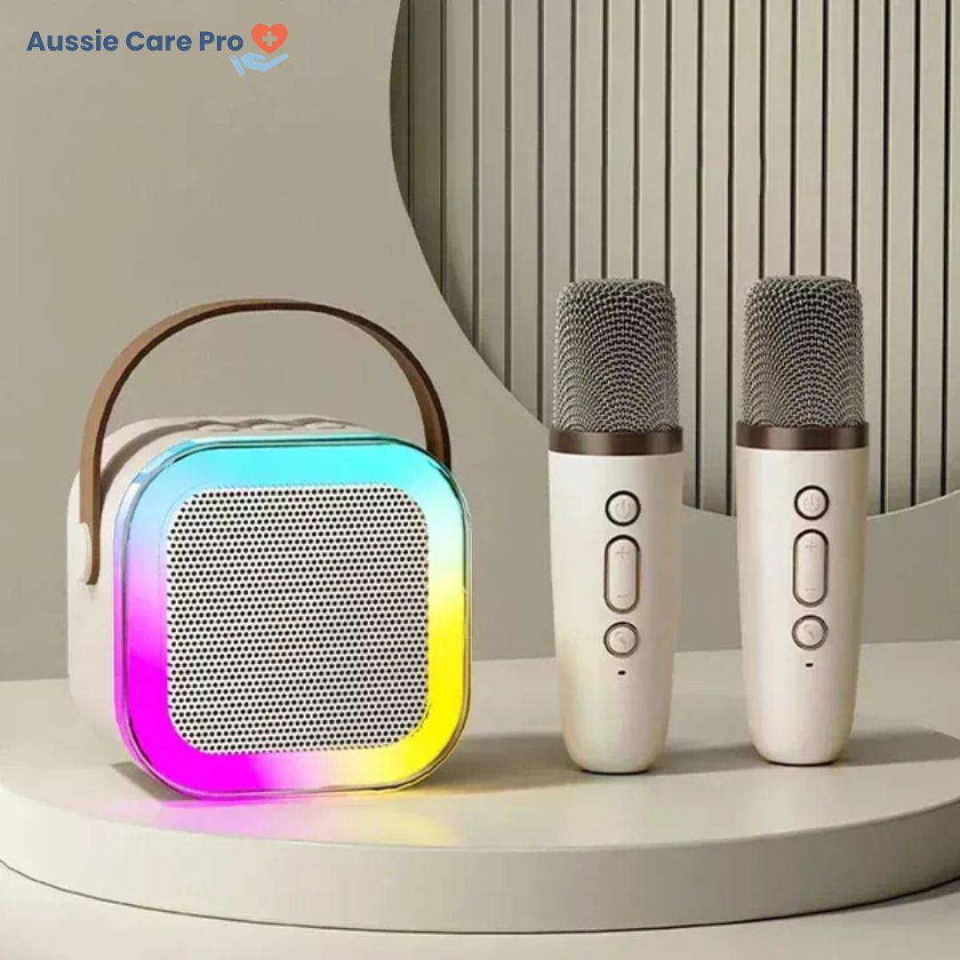 Kids Karaoke Machine – Bluetooth with Wireless Mics & Lights