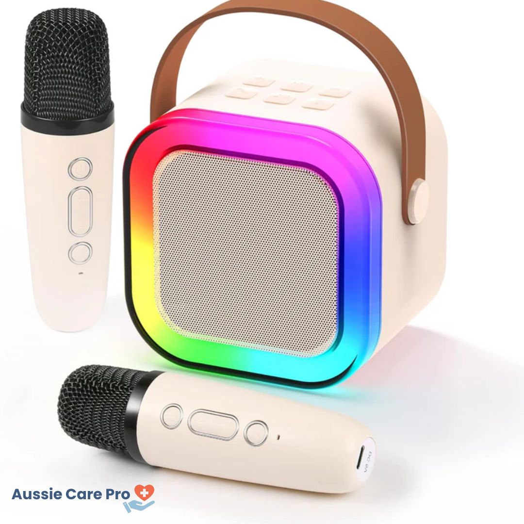 Kids Karaoke Machine – Bluetooth with Wireless Mics & Lights