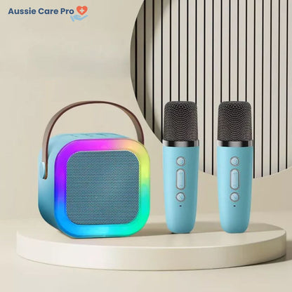Kids Karaoke Machine – Bluetooth with Wireless Mics & Lights