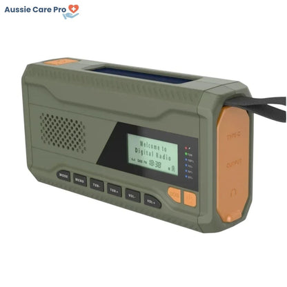 Emergency Radio 4500mAh with Solar, Hand Crank & SOS Alarm