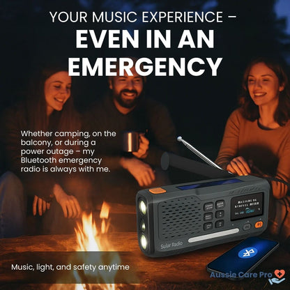 Emergency Radio 4500mAh with Solar, Hand Crank & SOS Alarm