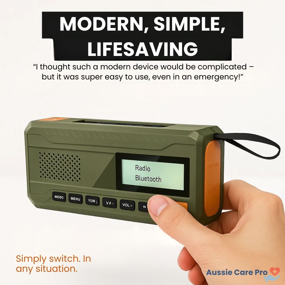 Emergency Radio 4500mAh with Solar, Hand Crank & SOS Alarm