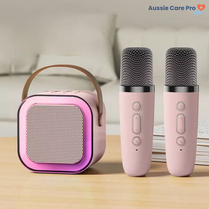 Kids Karaoke Machine – Bluetooth with Wireless Mics & Lights