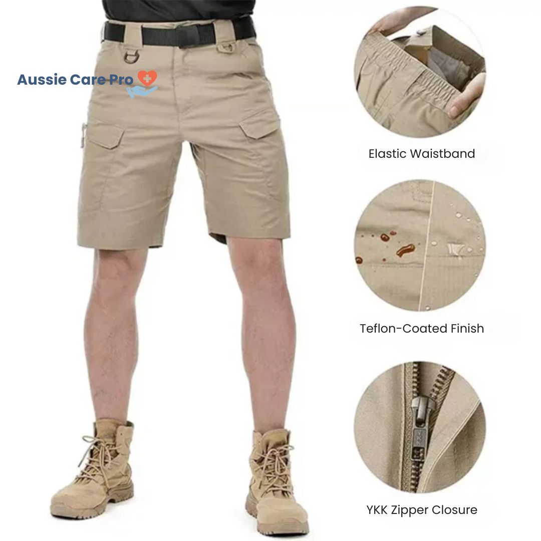 Aussie Care Pro Outdoor Cargo Shorts – Stretch Fit with 6 Pockets