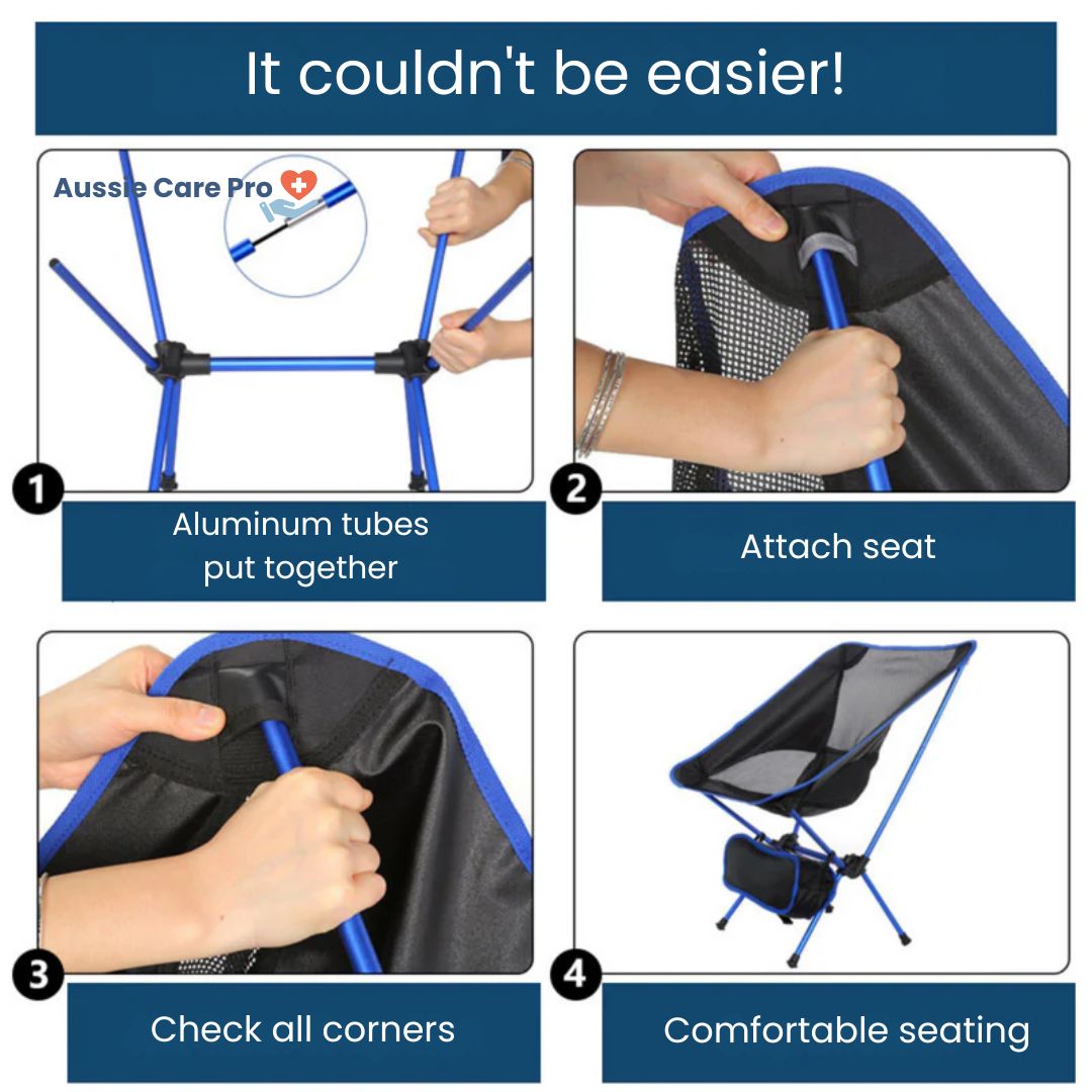 Aussie Care Pro Comfy Camping Chair – Lightweight & Durable