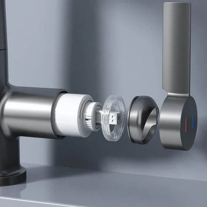 WaterMaster Flexible LED Kitchen & Bathroom Faucet – 360° Swivel, Pull-Out Hose & 5 Spray Modes