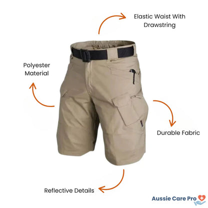 Aussie Care Pro Outdoor Cargo Shorts – Stretch Fit with 6 Pockets