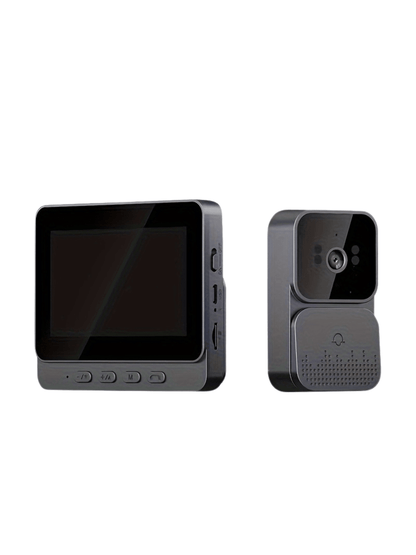Wireless HD Doorbell Camera 4.3" IPS Display with Rechargeable Battery – Easy Installation