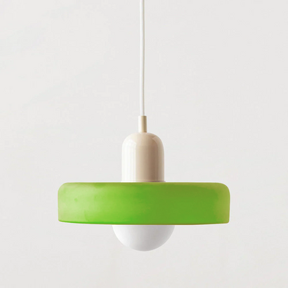 Coloured Glass Pendant Light – Elegant Bauhaus-Style Hanging Lamp for Living Room & Dining Area