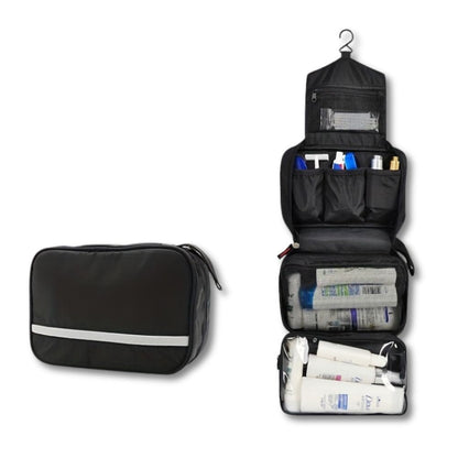 Compact Hanging Toiletry Organizer – Travel Bathroom Storage Bag