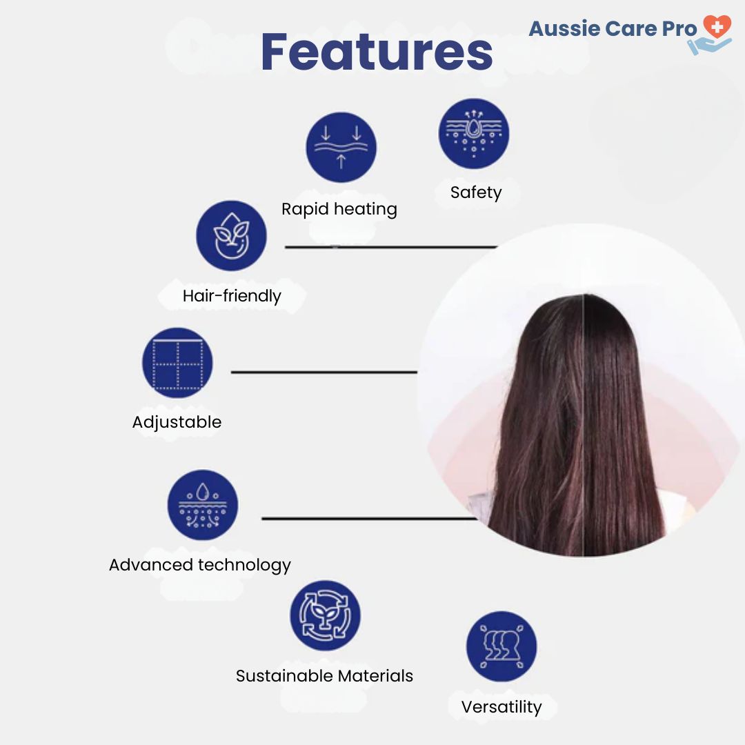 Cordless Hair Straightening Brush – Portable & Frizz-Free Styling