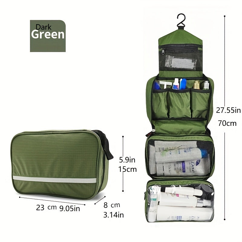 Compact Hanging Toiletry Organizer – Travel Bathroom Storage Bag