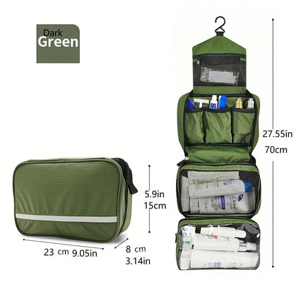 Compact Hanging Toiletry Organizer – Travel Bathroom Storage Bag