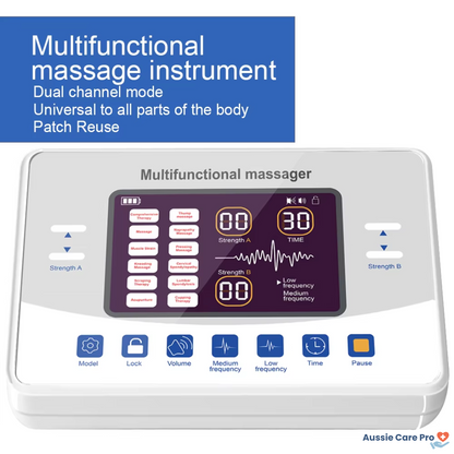 TENS EMS Electric Pulse Massager – 12 Modes, Muscle Stimulator for Pain Relief