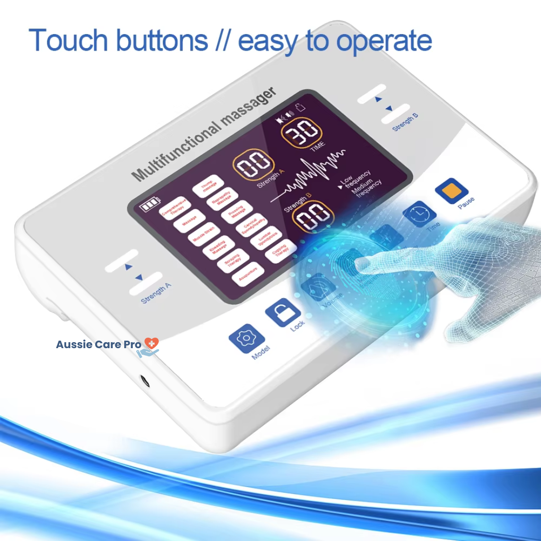TENS EMS Electric Pulse Massager – 12 Modes, Muscle Stimulator for Pain Relief