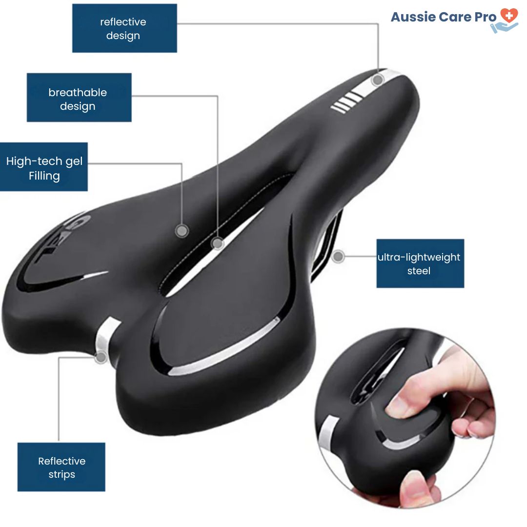 SpeedGel Comfort Bike Saddle – Gel Seat with Reflector