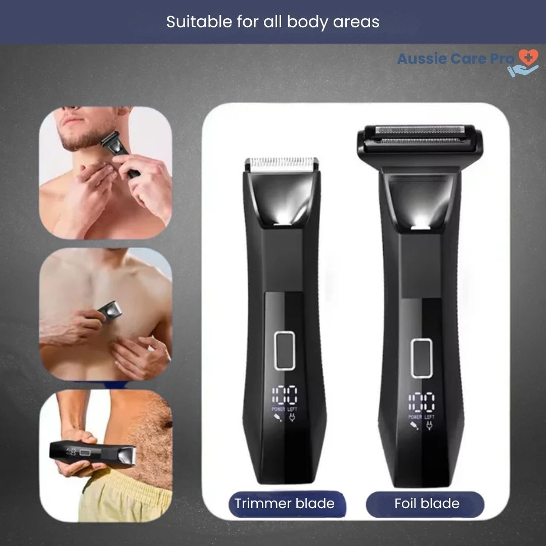 Waterproof Men’s Trimmer with Dual Blades – Precision Grooming for Every Area