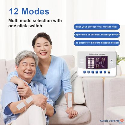 TENS EMS Electric Pulse Massager – 12 Modes, Muscle Stimulator for Pain Relief
