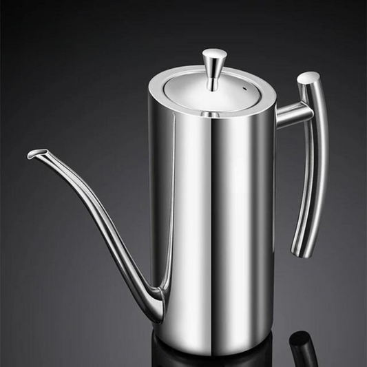 Premium Stainless Steel Oil Dispenser Bottle – Leak-Proof Kitchen Oil Container for Cooking, Vinegar & Sauces