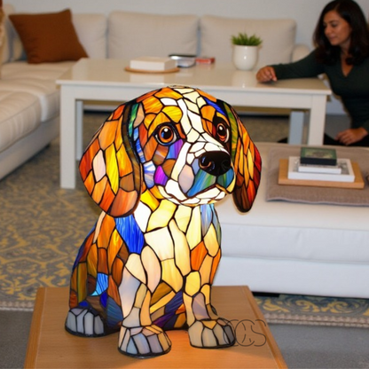 GlowPaw Dog Tribute Lamp – Handmade Acrylic Night Light for Dog Lovers (USB Powered)