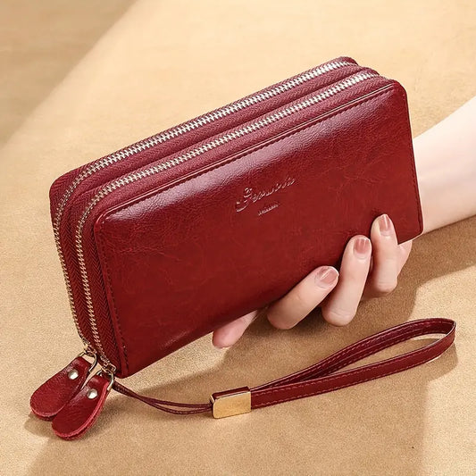 Naya RFID Leather Travel Wallet – Phone Pouch Clutch with Passport & Card Holder