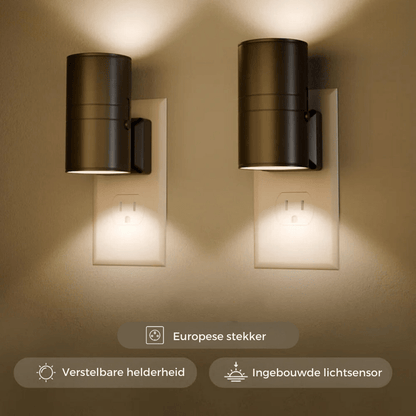 Alova LED Plug-In Wall Light – Dimmable Sensor Lamp for Hallways, Stairs & Bedrooms